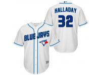 MLB Toronto Blue Jays #32 Roy Halladay Men Fashion Cool Base White Jerseys