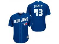 MLB Toronto Blue Jays #43 R. A. Dickey Men Fashion Cool Base Royal Blue Jerseys