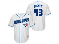 MLB Toronto Blue Jays #43 R. A. Dickey Men Fashion Cool Base White Jerseys