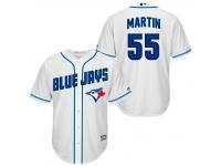 MLB Toronto Blue Jays #55 Russell Martin Men Fashion Cool Base White Jerseys