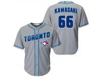 MLB Toronto Blue Jays #66 Munenori Kawasaki Men Fashion Cool Base Grey Jerseys