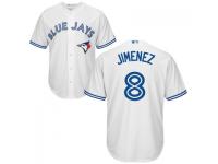 MLB Toronto Blue Jays #8 A.J. Jimenez Men White Cool Base Jersey
