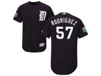 Navy Blue Francisco Rodriguez Men #57 Majestic MLB Detroit Tigers Flexbase Collection Jersey