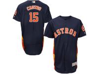 Navy Blue Jason Castro Men #15 Majestic MLB Houston Astros Flexbase Collection Jersey