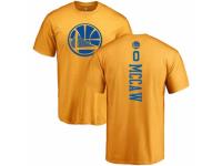 NBA Men Nike Golden State Warriors #0 Patrick McCaw Gold One Color Backer T-Shirt