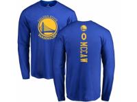 NBA Men Nike Golden State Warriors #0 Patrick McCaw Royal Blue Backer Long Sleeve T-Shirt