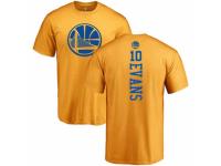 NBA Men Nike Golden State Warriors #10 Jacob Evans Gold One Color Backer T-Shirt