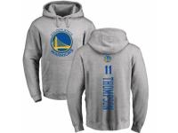 NBA Men Nike Golden State Warriors #11 Klay Thompson Ash Backer Pullover Hoodie