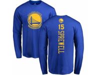 NBA Men Nike Golden State Warriors #15 Latrell Sprewell Royal Blue Backer Long Sleeve T-Shirt