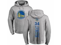 NBA Men Nike Golden State Warriors #34 Shaun Livingston Ash Backer Pullover Hoodie