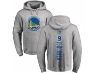 NBA Men Nike Golden State Warriors #9 Andre Iguodala Ash Backer Pullover Hoodie