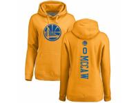 NBA Women Nike Golden State Warriors #0 Patrick McCaw Gold One Color Backer Pullover Hoodie