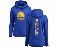 NBA Women Nike Golden State Warriors #10 Jacob Evans Royal Blue Backer Pullover Hoodie