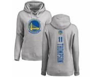 NBA Women Nike Golden State Warriors #11 Klay Thompson Ash Backer Pullover Hoodie