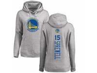 NBA Women Nike Golden State Warriors #15 Latrell Sprewell Ash Backer Pullover Hoodie