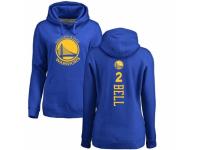 NBA Women Nike Golden State Warriors #2 Jordan Bell Royal Blue Backer Pullover Hoodie