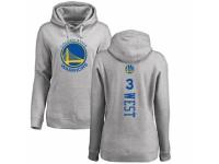 NBA Women Nike Golden State Warriors #3 David West Ash Backer Pullover Hoodie