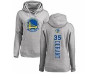 NBA Women Nike Golden State Warriors #35 Kevin Durant Ash Backer Pullover Hoodie