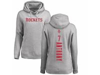 NBA Women Nike Houston Rockets #7 Carmelo Anthony Ash Backer Pullover Hoodie