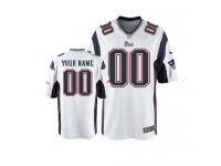 New England Patriots Customized Youth Road Jersey - White Nike NFL Limited