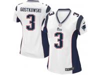 New England Patriots Stephen Gostkowski Women's Road Jersey - White Nike NFL #3 Game