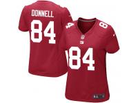 New York Giants Larry Donnell Women's Alternate Jersey - Red Nike NFL #84 Game