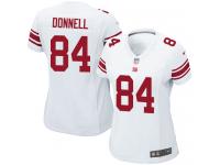 New York Giants Larry Donnell Women's Road Jersey - White Nike NFL #84 Game