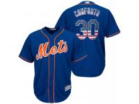 New York Mets Michael Conforto #30 Royal Stars and Stripes Cool Base Jersey