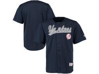 New York Yankees Stitches Polyester Button-Up Jersey - Navy