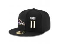 NFL Baltimore Ravens #11 Kamar Aiken Snapback Adjustable Player Hat - BlackWhite