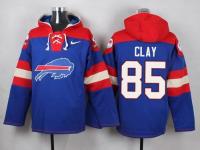 NFL Buffalo Bills (TE) #85 Charles Clay Men Royal Blue Pullover Hoodie