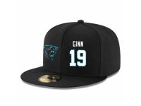 NFL Carolina Panthers #19 Ted Ginn Jr Snapback Adjustable Player Hat - Black White