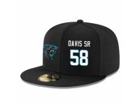 NFL Carolina Panthers #58 Thomas Davis Snapback Adjustable Player Hat - Black White