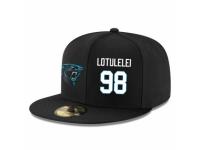 NFL Carolina Panthers #98 Star Lotulelei Stitched Snapback Adjustable Player Hat - Black White