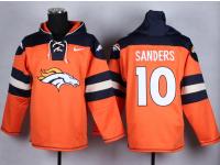 NFL Denver Broncos (WR) #10 Emmanuel Sanders Men Orange Pullover Hoodie