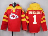 NFL Kansas City Chiefs #1 Leon Sandcastle Men Red Pullover Hoodie