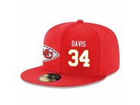 NFL Kansas City Chiefs #34 Knile Davis Snapback Adjustable Player Hat - Red White