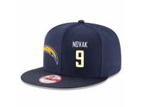 NFL Los Angeles Chargers #9 Nick Novak Stitched Snapback Adjustable Player Rush Hat - Navy-White