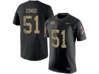 NFL Men Nike Kansas City Chiefs #51 Frank Zombo Black Camo Salute to Service T-Shirt