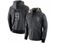 NFL Men Nike Los Angeles Chargers #9 Nick Novak Stitched Black Anthracite Salute to Service Player Performance Hoodie