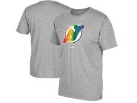 NFL Men's New Jersey Devils Reebok Rainbow Pride T-Shirt - Gray