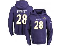NFL Men's Nike Baltimore Ravens #28 Anthony Averett Purple Name & Number Pullover Hoodie