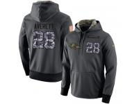 NFL Men's Nike Baltimore Ravens #28 Anthony Averett Stitched Black Anthracite Salute to Service Player Performance Hoodie