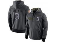 NFL Men's Nike Baltimore Ravens #3 Robert Griffin III Stitched Black Anthracite Salute to Service Player Performance Hoodie