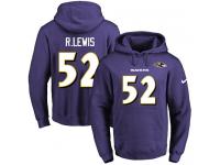 NFL Men's Nike Baltimore Ravens #52 Ray Lewis Purple Name & Number Pullover Hoodie