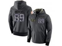 NFL Men's Nike Baltimore Ravens #89 Mark Andrews Stitched Black Anthracite Salute to Service Player Performance Hoodie
