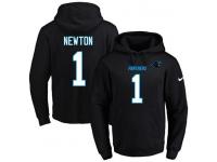 NFL Men's Nike Carolina Panthers #1 Cam Newton Black Name & Number Pullover Hoodie