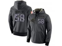 NFL Men's Nike Carolina Panthers #58 Thomas Davis Stitched Black Anthracite Salute to Service Player Performance Hoodie