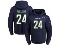 NFL Men's Nike Los Angeles Chargers #24 Trevor Williams Navy Blue Name & Number Pullover Hoodie