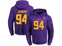 NFL Men's Nike Minnesota Vikings #94 Jaleel Johnson Purple (Gold No.) Name & Number Pullover